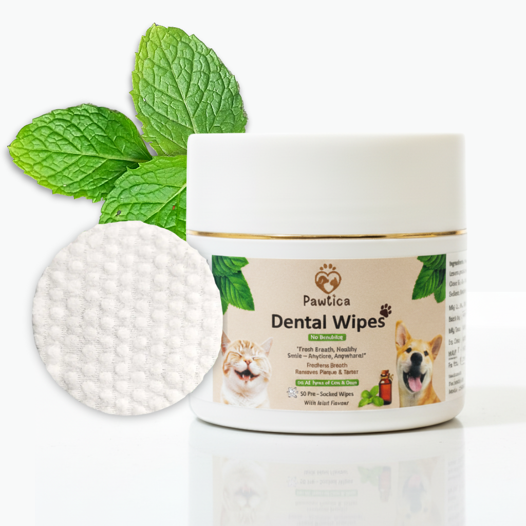 Pet Teeth Cleaning Wipes (Pack of 50) – No Brush, No Mess!